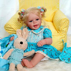 Кукла Реборн девочка Неля(мягконабивная) 50см/ Реалистичная кукла NPK Doll