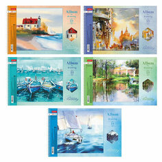 Комплект 30 штук, Альбом для рисования А4 24л, спир, перф. на от, Красота вокруг нас, в асс,062565 Hatber