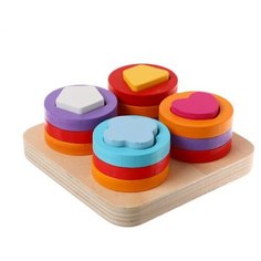 Детская развивающая игра «Пирамидка», 11,8х11,8х4,5 см Лесная мастерская