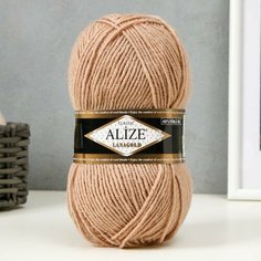 Пряжа "Lanagold" 51% акрил, 49% шерсть 240м/100гр (05 бежевый) Alize