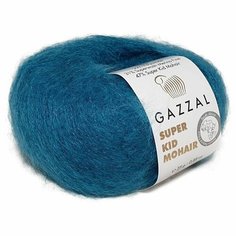 Пряжа GAZZAL SUPER KID MOHAIR (Gazzal), мор волна - 64425, 47% супер кидмохер, 31% тонк. мерин. шерсть супервош, 22% полиамид, 6 мотков, 25 г, 237 м.