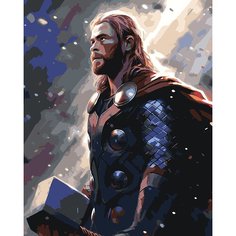 Картина по номерам ЖПН "Марвел Marvel: Бог грома Тор", Раскраска 40x50 см, Фильмы