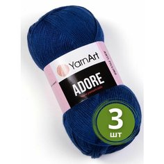 Пряжа YarnArt Adore (Адоре) - 3 мотка 349 т. василек, 100% акрил антипиллинг, 100 г 280 м