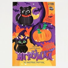 Набор для создания игрушки из меховых палочек "Тыква и черный кот" Top Market