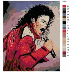 Картина по номерам U-235 "Майкл Джексон" 70x90 см Brushes Paints