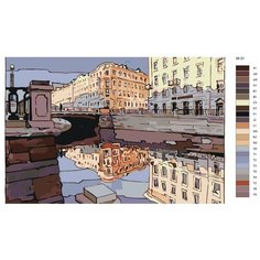 Картина по номерам W-31 "Пейзаж города Санкт-Петербург" 70x110 Brushes Paints