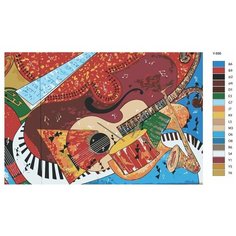 Картина по номерам Y-886 "Музыкальные инструменты" 70x110 Brushes Paints