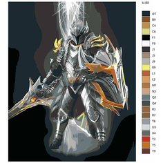 Картина по номерам U-60 "Игра Dota. Dragon Knight", 70x90 см Brushes Paints