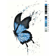 Картина по номерам T938 "Бабочка" 80x120 Brushes Paints
