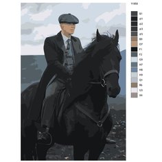 Картина по номерам Y-959 "Сериал Острые козырьки. Киллиан Мёрфи - Томас Шелби" 70x110 Brushes Paints