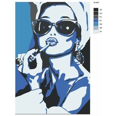 Картина по номерам W-457 "Девушка красящая губы" 80x120 Brushes Paints