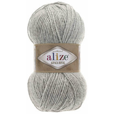 Пряжа Alize Alpaca Royal пепельный меланж (684), 55%акрил/30%альпака/15%шерсть, 250м, 100г, 1шт