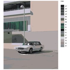 Картина по номерам Z66 "Классический автомобиль " 70x90 Brushes Paints
