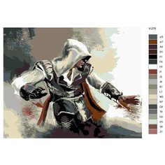 Картина по номерам V-270 "Игра: Assassins creed (Ассасин крид) Бесшумное убийство", 80x100 см Brushes Paints