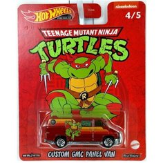 Машинка Hot Wheels PREMIUM Тематическая премиальная TURTLES CUSTOM GMC PANEL VAN DLB45/HCN90
