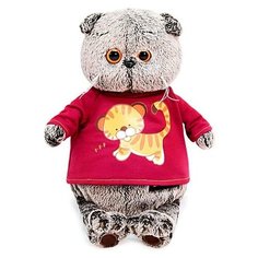 Мягкая игрушка Basik&Co Кот Басик в футболке с принтом "Тигренок" 22 см