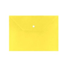 INFORMAT Папка-конверт на кнопке непрозрачная А4, 150 мкм, пластик, желтый
