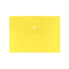 INFORMAT Папка-конверт на кнопке непрозрачная А4, 150 мкм, пластик, желтый