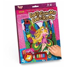 Набор для тв-ва Раскраска глитерными блестками по номерам Фея Danko Toys