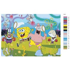 Картина по номерам «Спанч Боб и Патрик» 40х60 см (Z-94-1) Brushes Paints