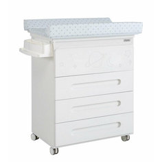 Комод MICUNA Magic & Mum пеленальный B-1845 white grey stars