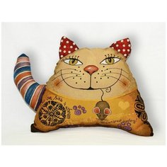 Кот Полоска - подушка игрушка гобеленовая ГобеленГлавСнаб 35x40 см