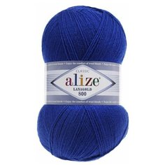 Пряжа Alize Lanagold 800, 49 % шерсть, 51 % акрил, 100 г, 800 м, 5 шт., 141 василек