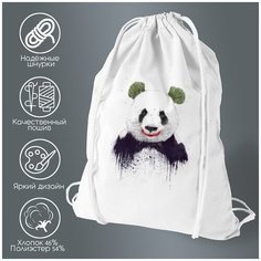 Сумка для обуви CoolPodarok Животные Панда Джокер Ухмылка