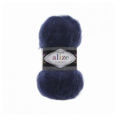 Пряжа ALIZE Mohair classic 5 шт. в упак. цвет т. синий (alize-клас. NEW.395)