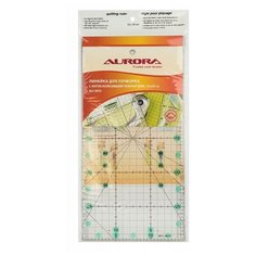 Aurora Линейка для пэчворка, антискользящая, 15 × 30 см, цвет прозрачный, AU-3015