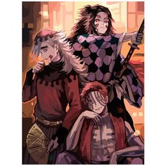 Картина по номерам аниме клинок рассекающий демонов - 7124 В 30x40