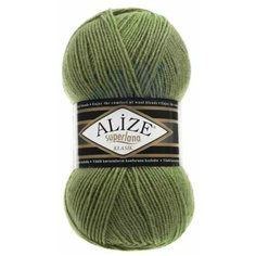 Пряжа Alize Superlana klasik (Суперлана Классик) 620 оливковый 25% шерсть, 75% акрил 100г 280м 5шт