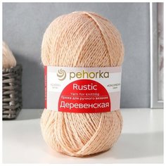 Пряжа "Деревенская" 100% шерсть 250м/100гр (442-натуральный) нет бренда