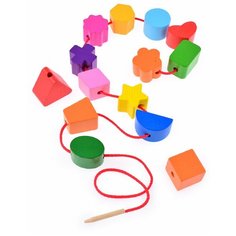 Счетный материал Томик Первые Бусы Геометрия 15 деталей