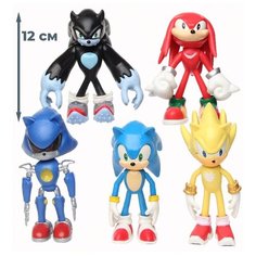 Фигурки Соник Sonic 5 в 1 (подвижные, 12 см) Star Friend
