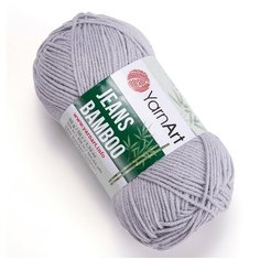 Пряжа для вязания YarnArt Jeans bamboo 50гр 150м (50% бамбук, 50% полиакрил) (127 светло-серый), 10 мотков