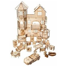 Дер. констр-р Домик с беседкой DHP004 Чудо Дерево