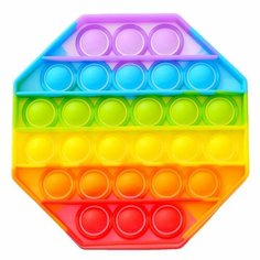Игрушка-антистресс КНР тактильная, развивающая, Pop it, ромб, радужная, силикон