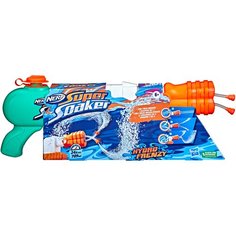 Бластер водный Super Soaker Hydro Frenzy (F3891), голубой/оранжевый Nerf