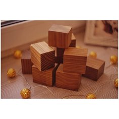 Кубики деревянные для расслабления рук и мыслей SRWood, Игрушка антистресс, Набор кубиков для детей и взрослых из натурального дерева (9 шт.)