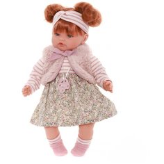 Кукла озвученная Antonio Juan Иоланда в бежевом, 42 см, плачет, мягконабивная