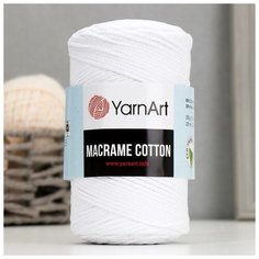 YarnArt Пряжа "Macrame Cotton" 20% полиэстер,80% хлопок 225м/250гр (751 белый)