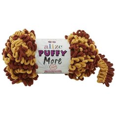Пряжа ALIZE Puffy More, 100% микрополиэстер, 300 г, 11,5 м, цвет 6276 (PUFFY. MORE.6276)