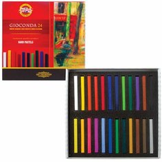 Пастель сухая художественная KOH-I-NOOR "Gioconda", 24 цвета, квадратное сечение, 8114024003KS