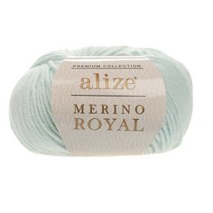 Пряжа Alize Merino Royal (Мерино Роял) - 1 моток цвет: мята (522), 100% мериносовая шерсть, 100м/50г