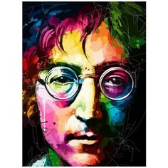 Картина по номерам на холсте музыка Джон Леннон (The Beatles) - 8814 В 30x40