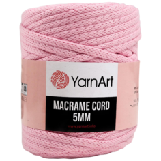 Пряжа YarnArt Macrame Cord, 60 % хлопок, 40 % вискоза, 500 г, 85 м, 1 шт., 762 розовый