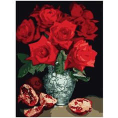 Картина по номерам на холсте Цветы - 8 40х30