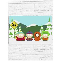 Картина по номерам на холсте мультфильм Южный парк (South Park, они убили Кенни) - 9211 Г 20x30