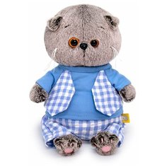 Мягкая игрушка Budi Basa Басик BABY в голубом костюмчике, 20 см